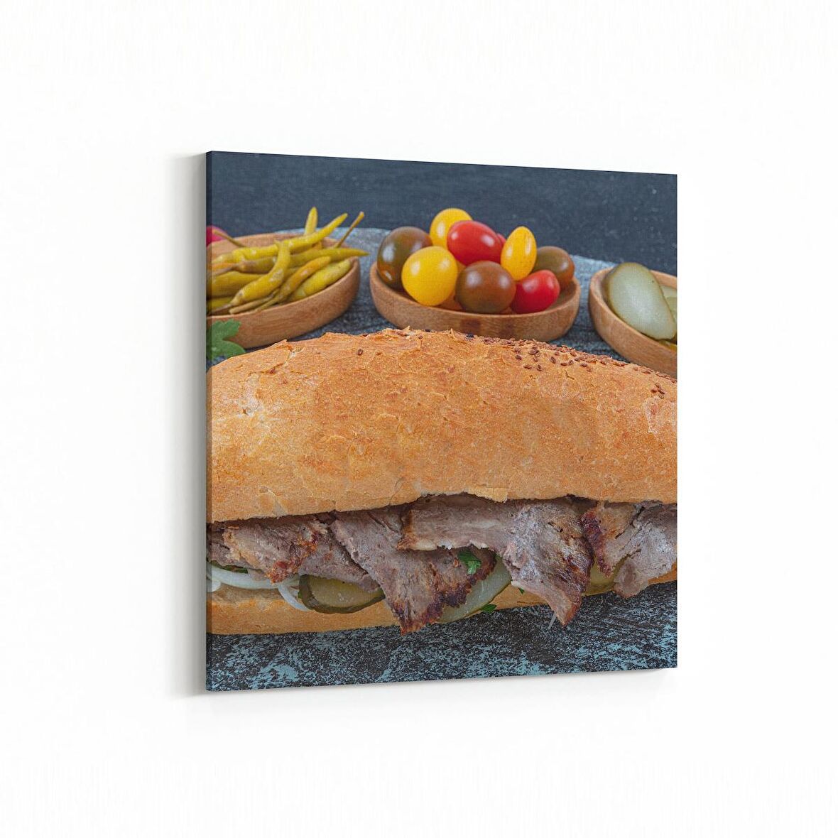 Olla 15071K Gıda Görseli Kare Kanvas Tablo (Ölçü: 30X30)