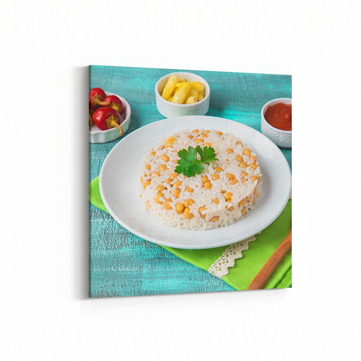 Olla 15098K Gıda Görseli Kare Kanvas Tablo (Ölçü: 25X25)