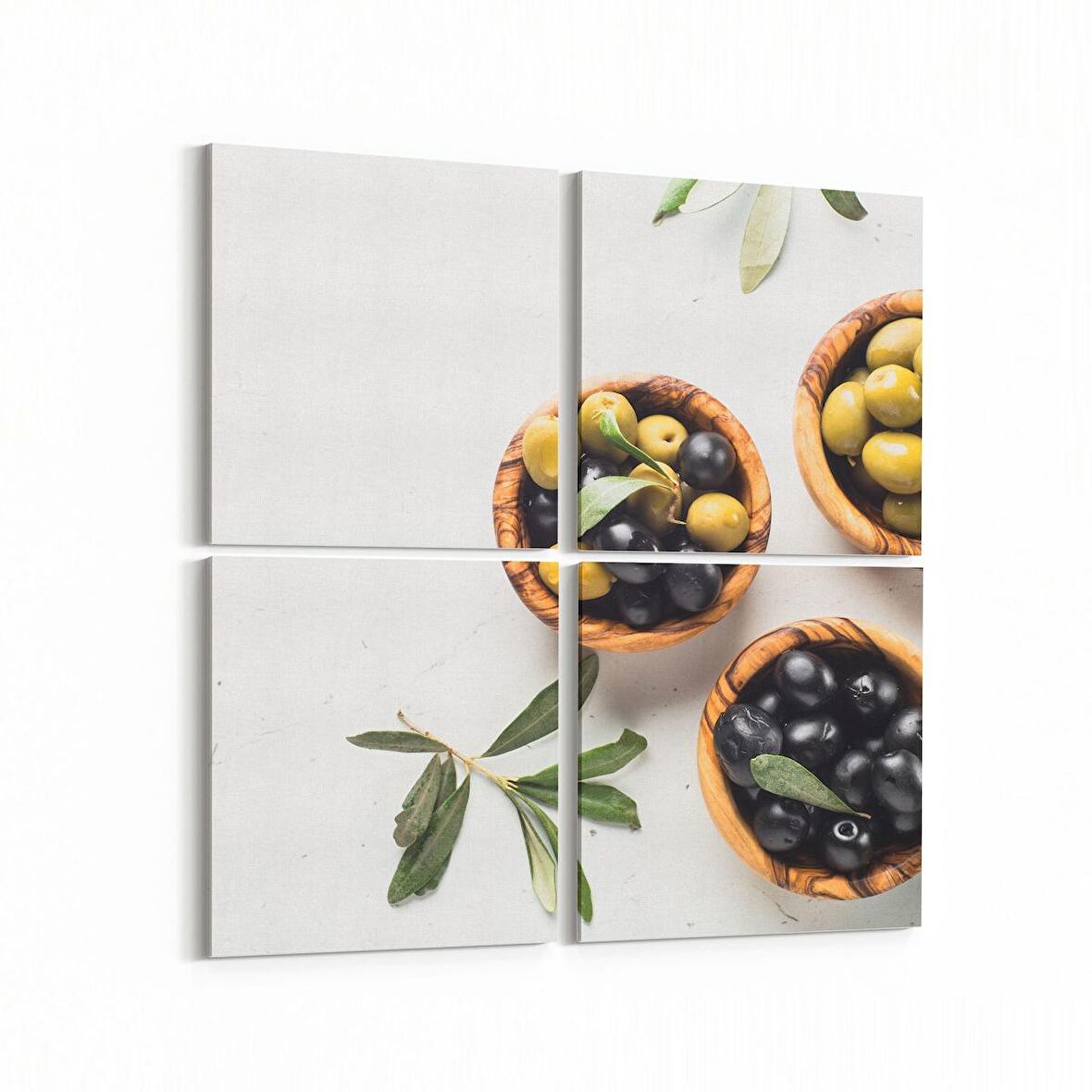 Olla 15266K4 Gıda Görseli Kare 4'lü Kanvas Tablo (Ölçü: 65X65)