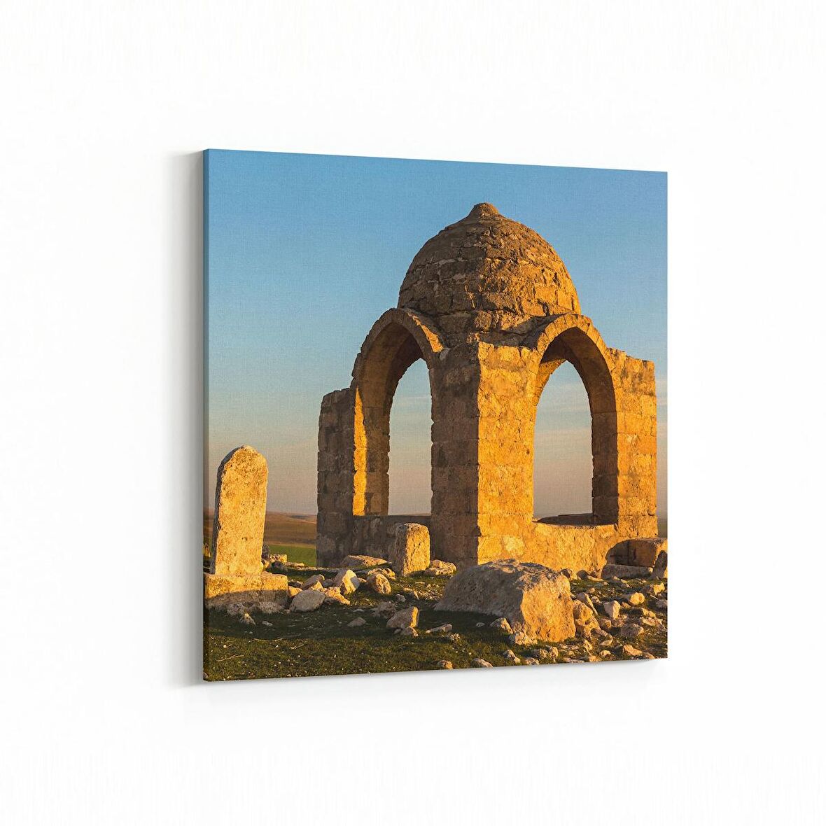 Olla 18700K Yapı Görseli Kare Kanvas Tablo (Ölçü: 25X25)