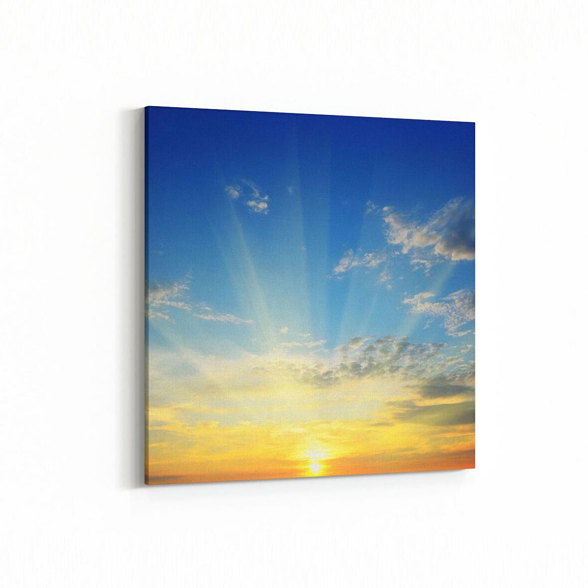 Olla 15903K Günbatımı Görseli Kare Kanvas Tablo (Ölçü: 60X60)
