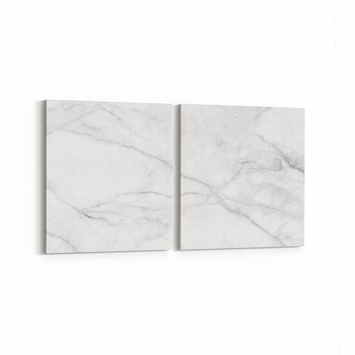 Olla 16691K2Y Mermer Desen Görsel Kare 2'li Yatay Kanvas Tablo (Ölçü: 65X30)
