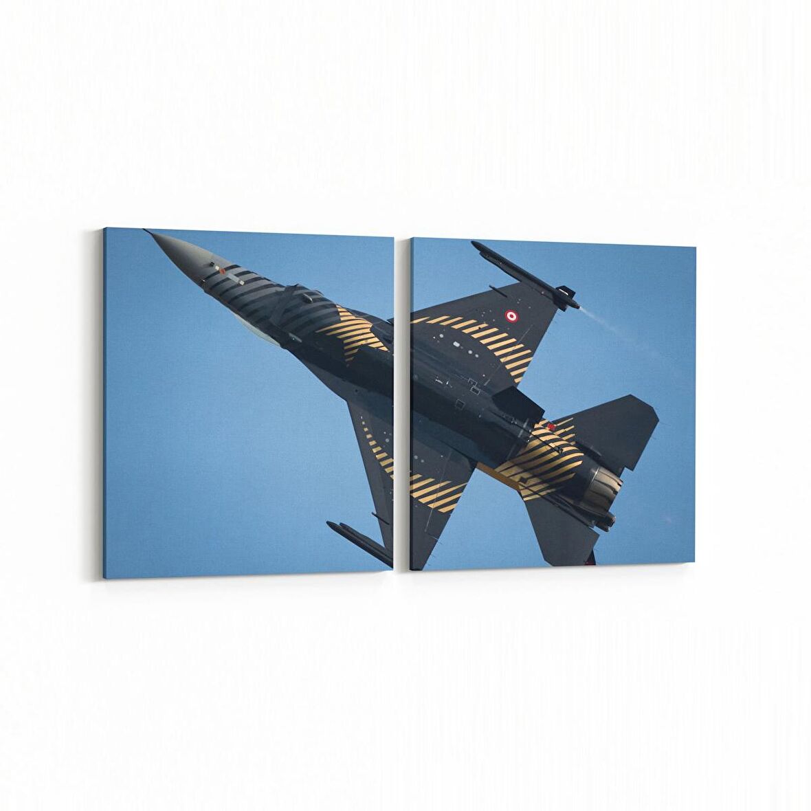 Olla 12345K2Y Araç Görseli Kare 2'li Yatay Kanvas Tablo (Ölçü: 145X70)