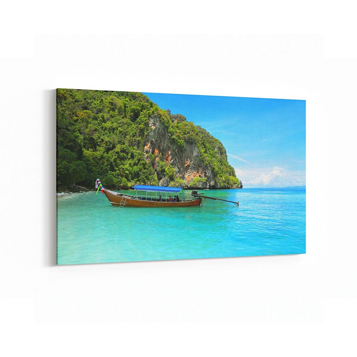 Olla 16498Y Kumsal / Sahil Görseli Yatay Kanvas Tablo (Ölçü: 30X20)