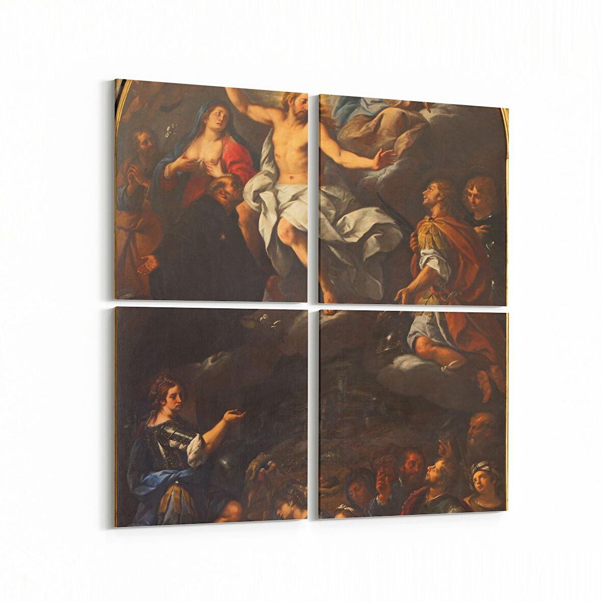 Olla 16276K4 Heykel / Sanat Görseli Kare 4'lü Kanvas Tablo (Ölçü: 65X65)