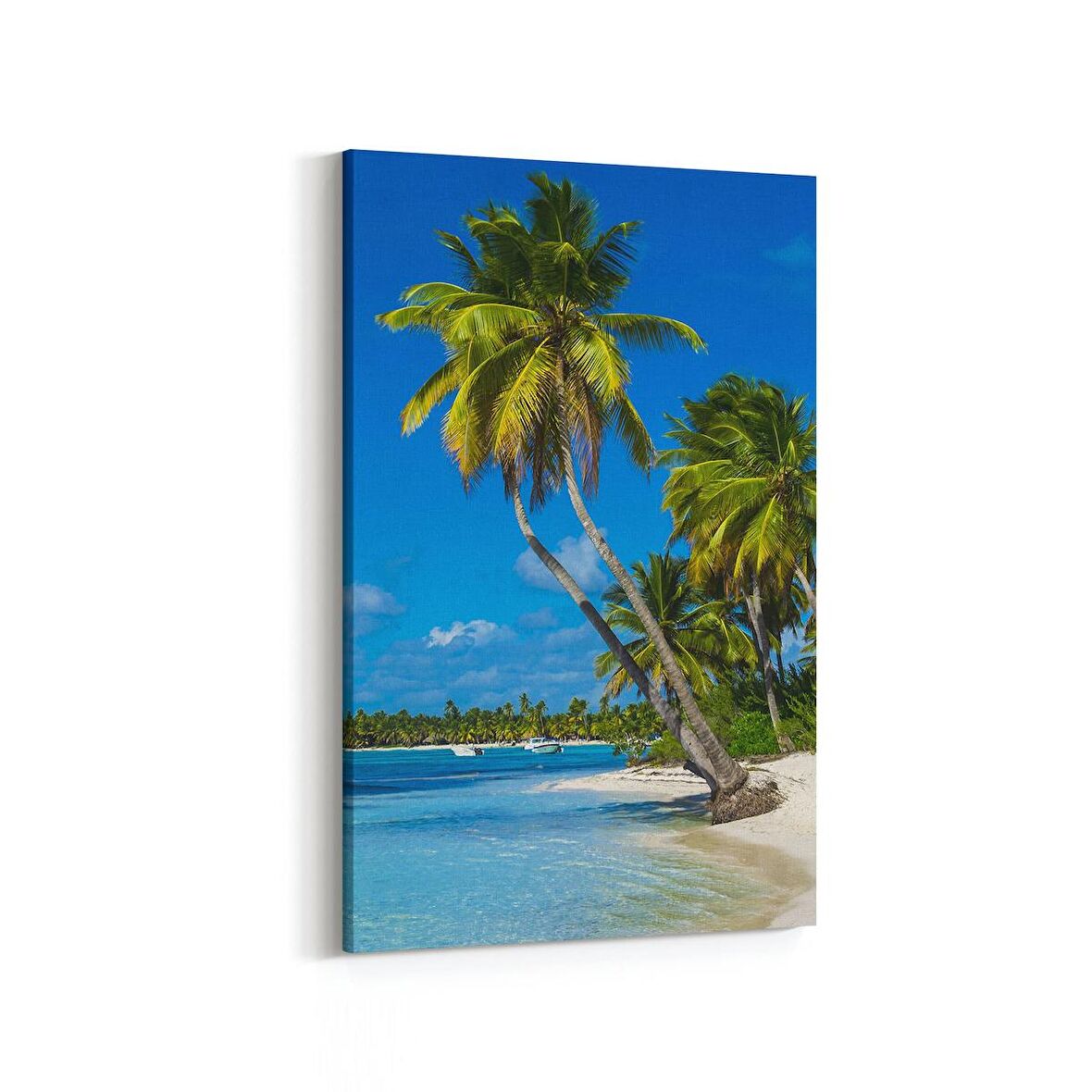 Olla 16453D Kumsal / Sahil Görseli Dikey Kanvas Tablo (Ölçü: 80X120)