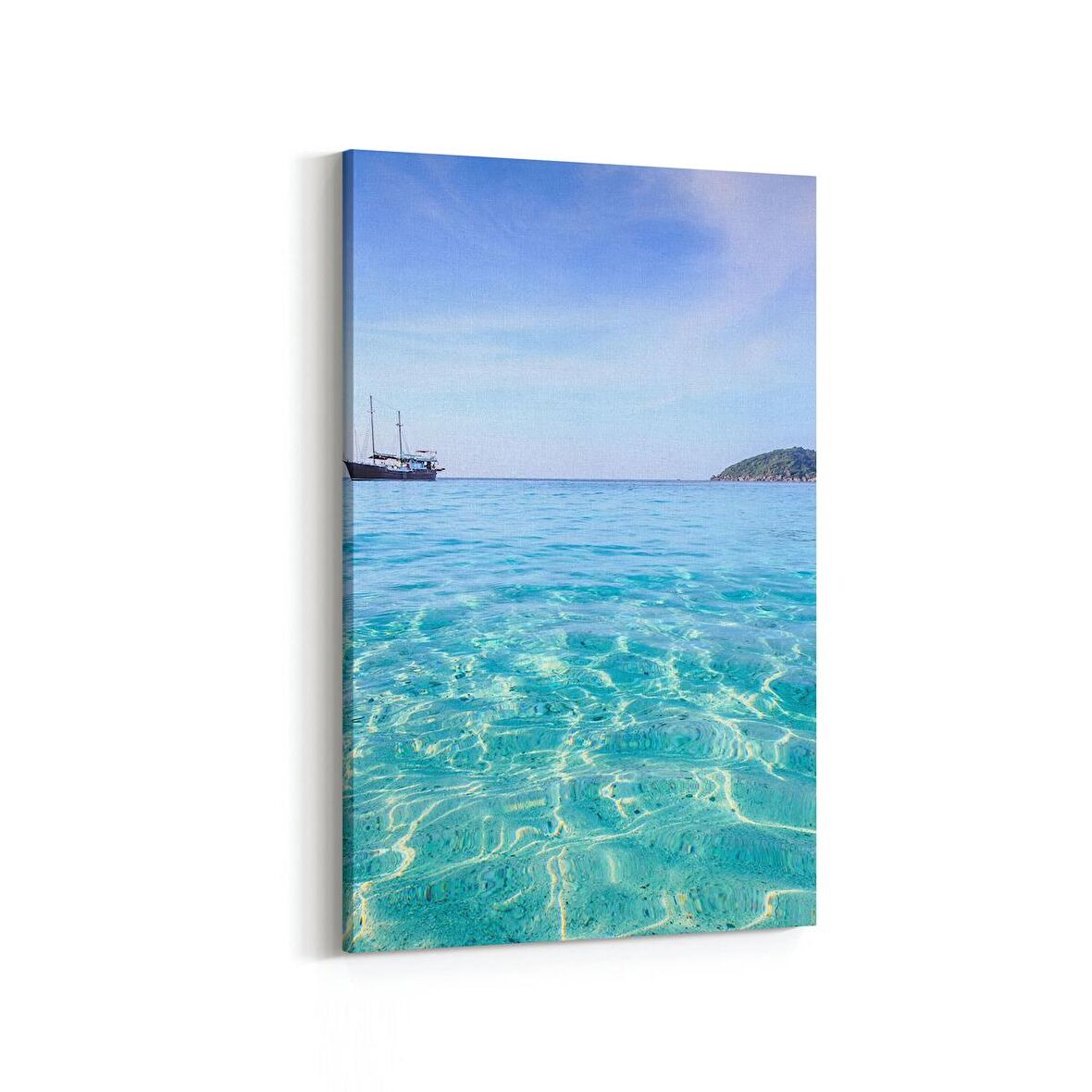 Olla 16442D Kumsal / Sahil Görseli Dikey Kanvas Tablo (Ölçü: 100X150)