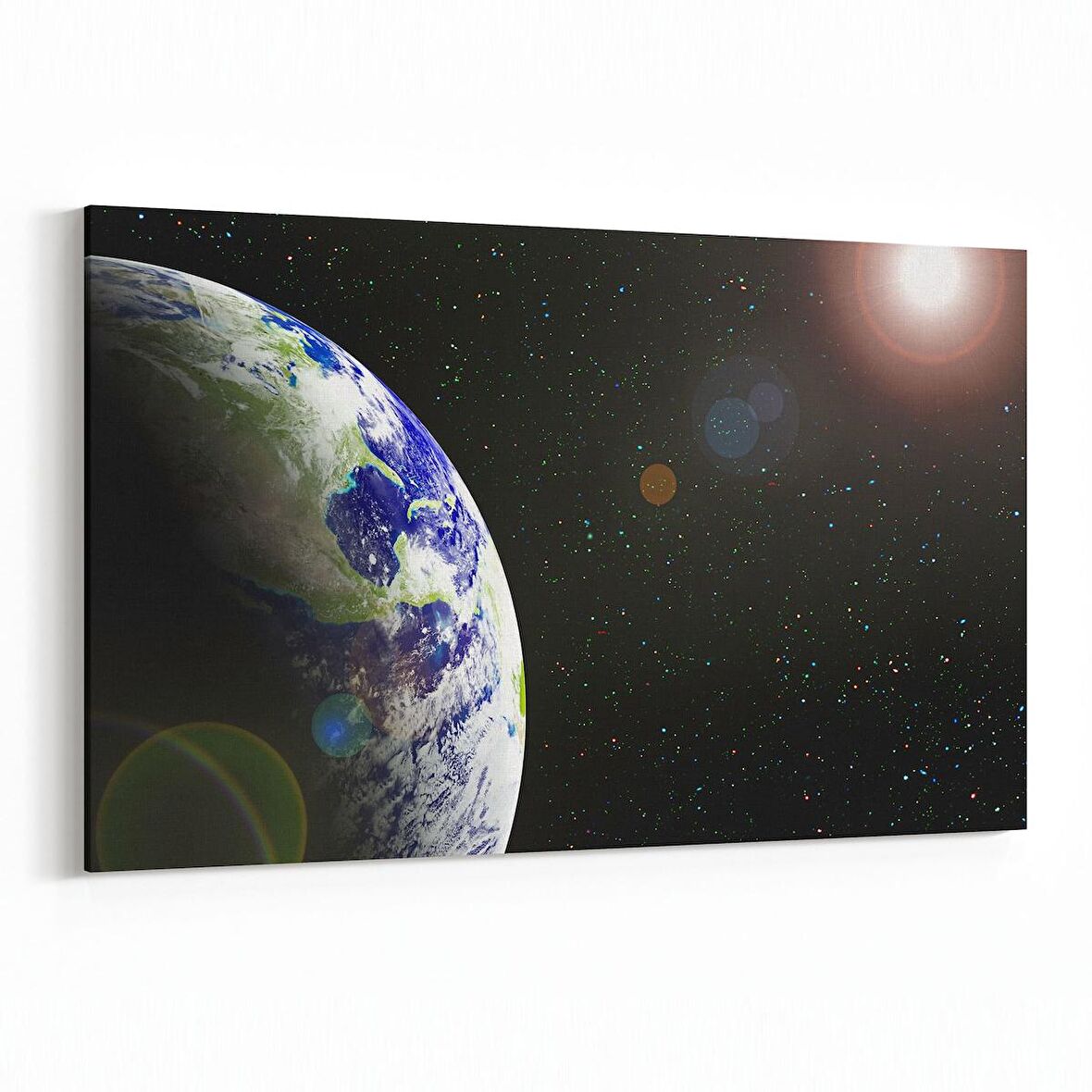 Olla 14856Y Gece Gökyüzü Görseli Yatay Kanvas Tablo (Ölçü: 90X60)