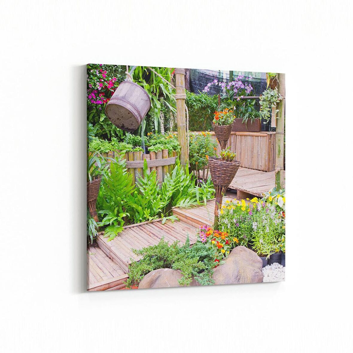 Olla 18978K Yapı Görseli Kare Kanvas Tablo (Ölçü: 25X25)