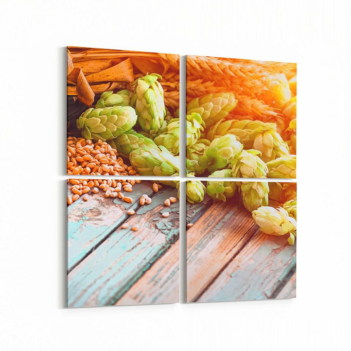 Olla 15311K4 Gıda Görseli Kare 4'lü Kanvas Tablo (Ölçü: 145X145)