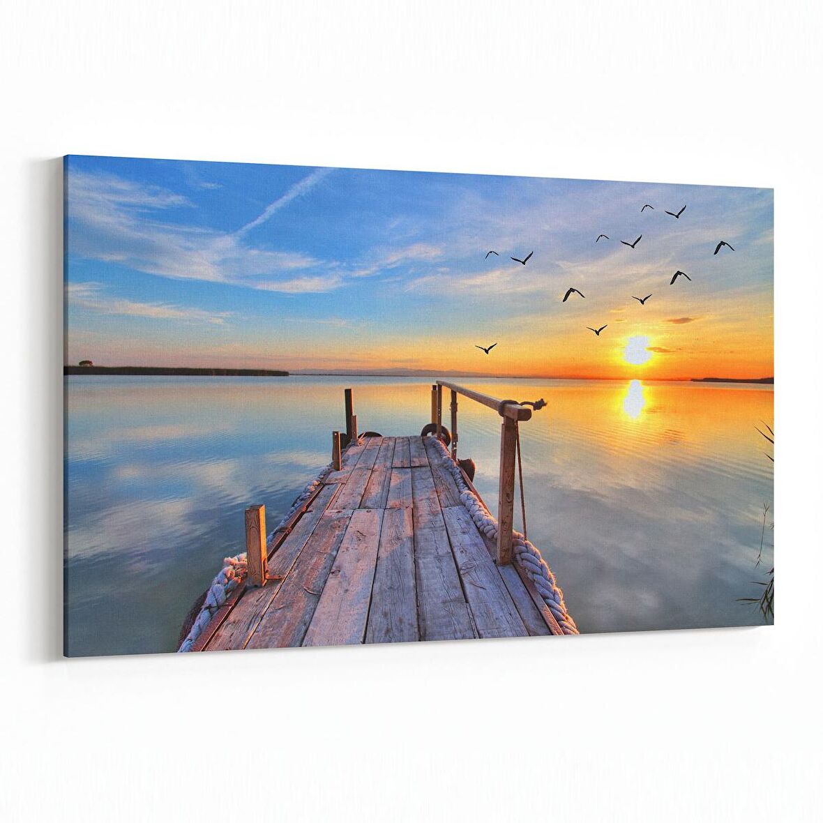 Olla 15914Y Günbatımı Görseli Yatay Kanvas Tablo (Ölçü: 30X20)