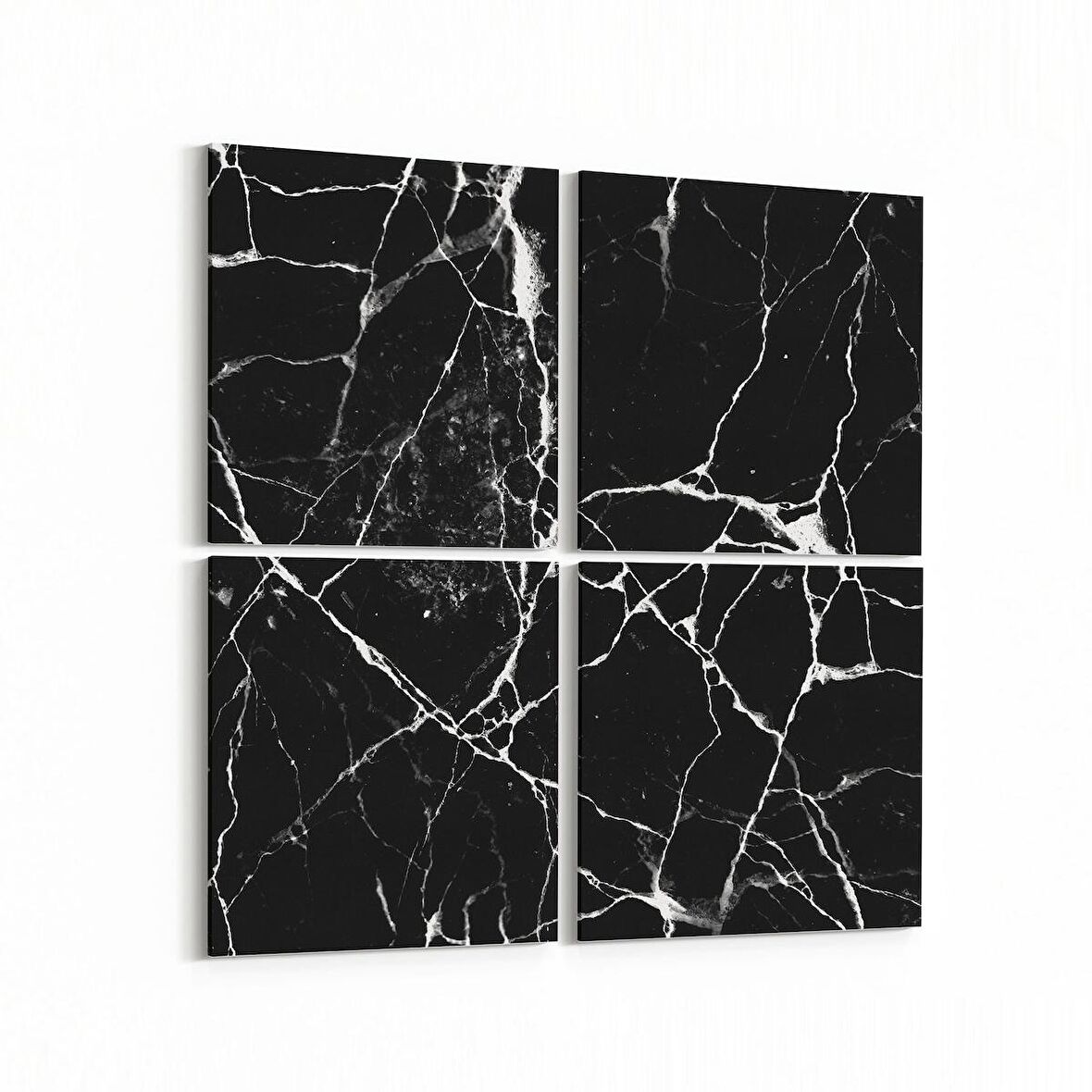 Olla 16733K4 Mermer Desen Görsel Kare 4'lü Kanvas Tablo (Ölçü: 65X65)