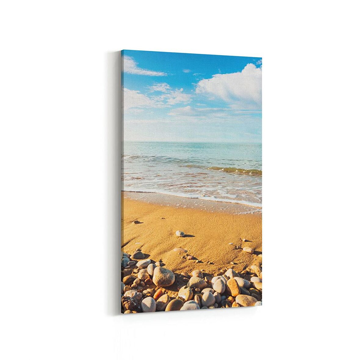 Olla 16491DD Kumsal / Sahil Görseli Dikey Dar Kanvas Tablo (Ölçü: 30X60)