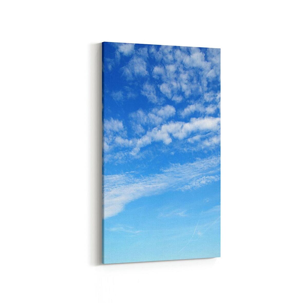 Olla 15468DD Gökyüzü Bulut Görseli  Dikey Dar Kanvas Tablo (Ölçü: 60X120)