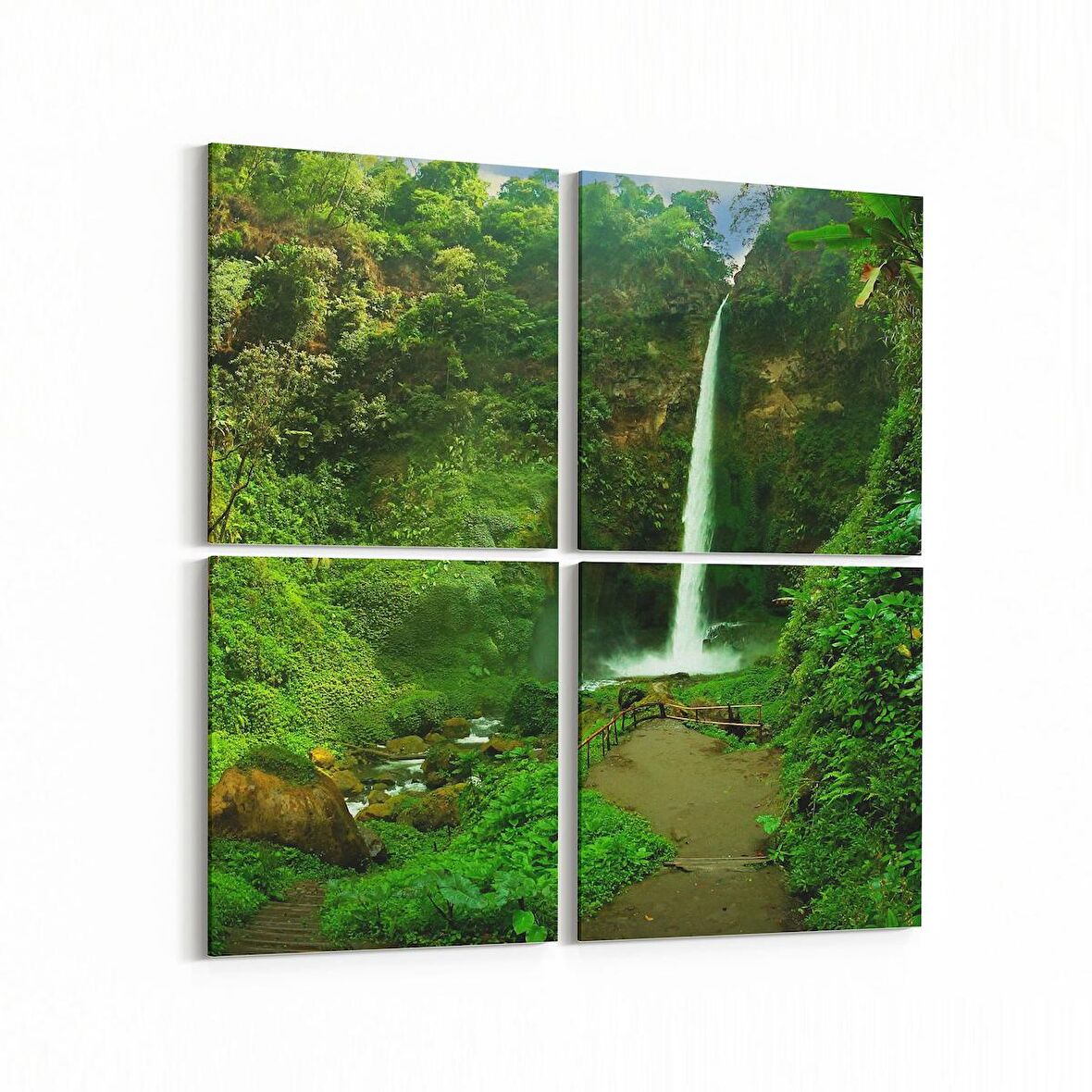 Olla 13523K4 Doğa / Manzara Görseli Kare 4'lü Kanvas Tablo (Ölçü: 65X65)