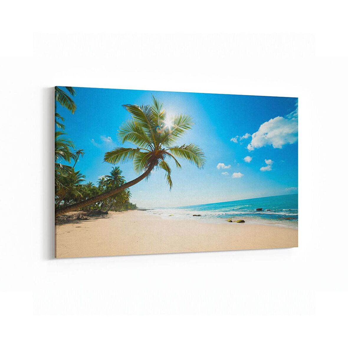 Olla 16359Y Kumsal / Sahil Görseli Yatay Kanvas Tablo (Ölçü: 90X60)