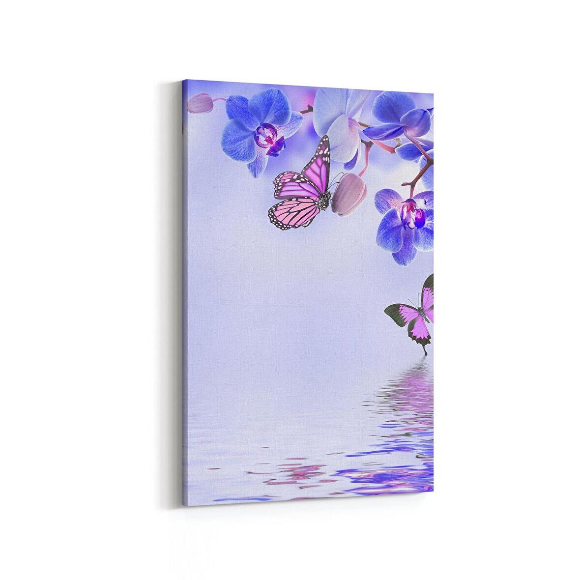 Olla 11703D Orkide Çiçek Görseli Dikey Kanvas Tablo (Ölçü: 100X150)