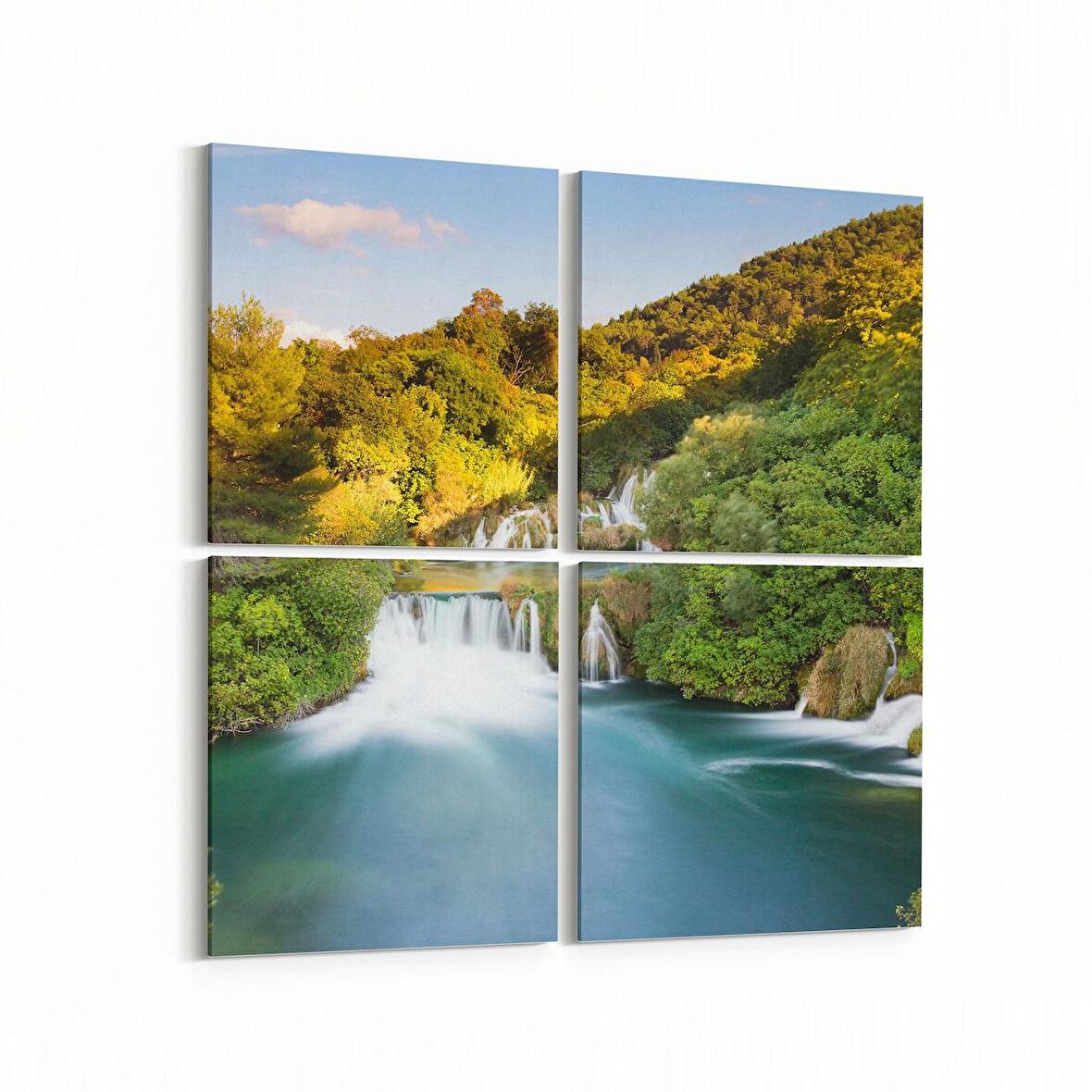 Olla 13398K4 Doğa / Manzara Görseli Kare 4'lü Kanvas Tablo (Ölçü: 65X65)