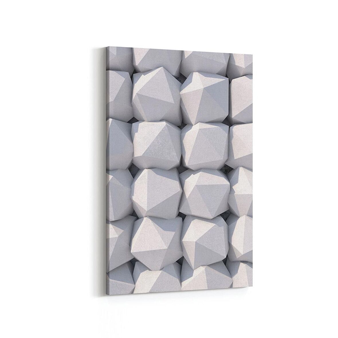 Olla 14937D Geometrik Desen Görseli Dikey Kanvas Tablo (Ölçü: 60X90)