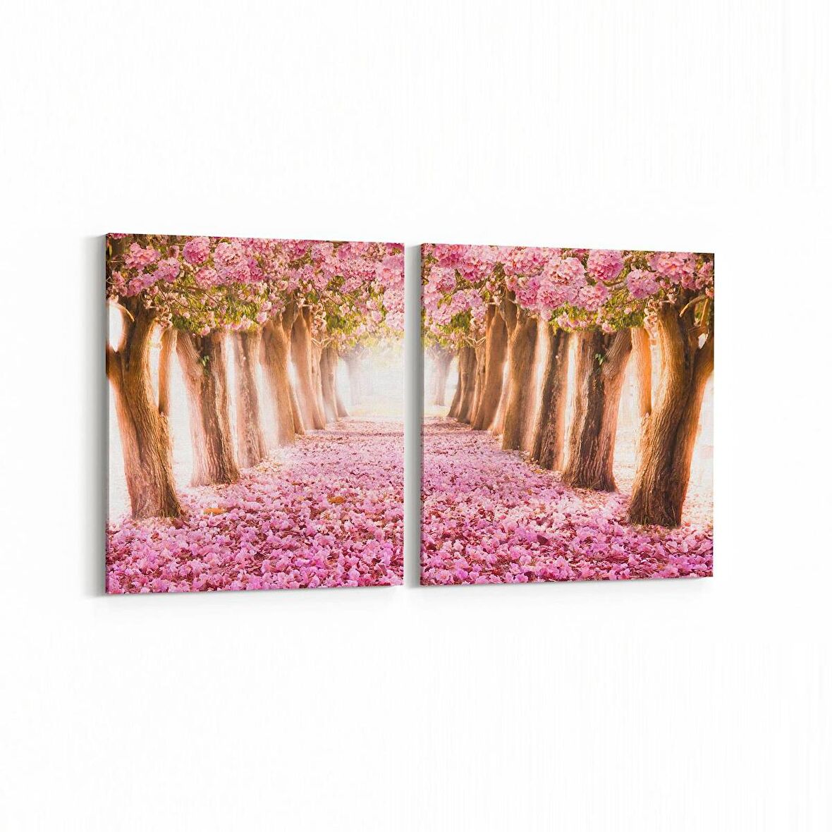 Olla 13516K2Y Doğa / Manzara Görseli Kare 2'li Yatay Kanvas Tablo (Ölçü: 125X60)