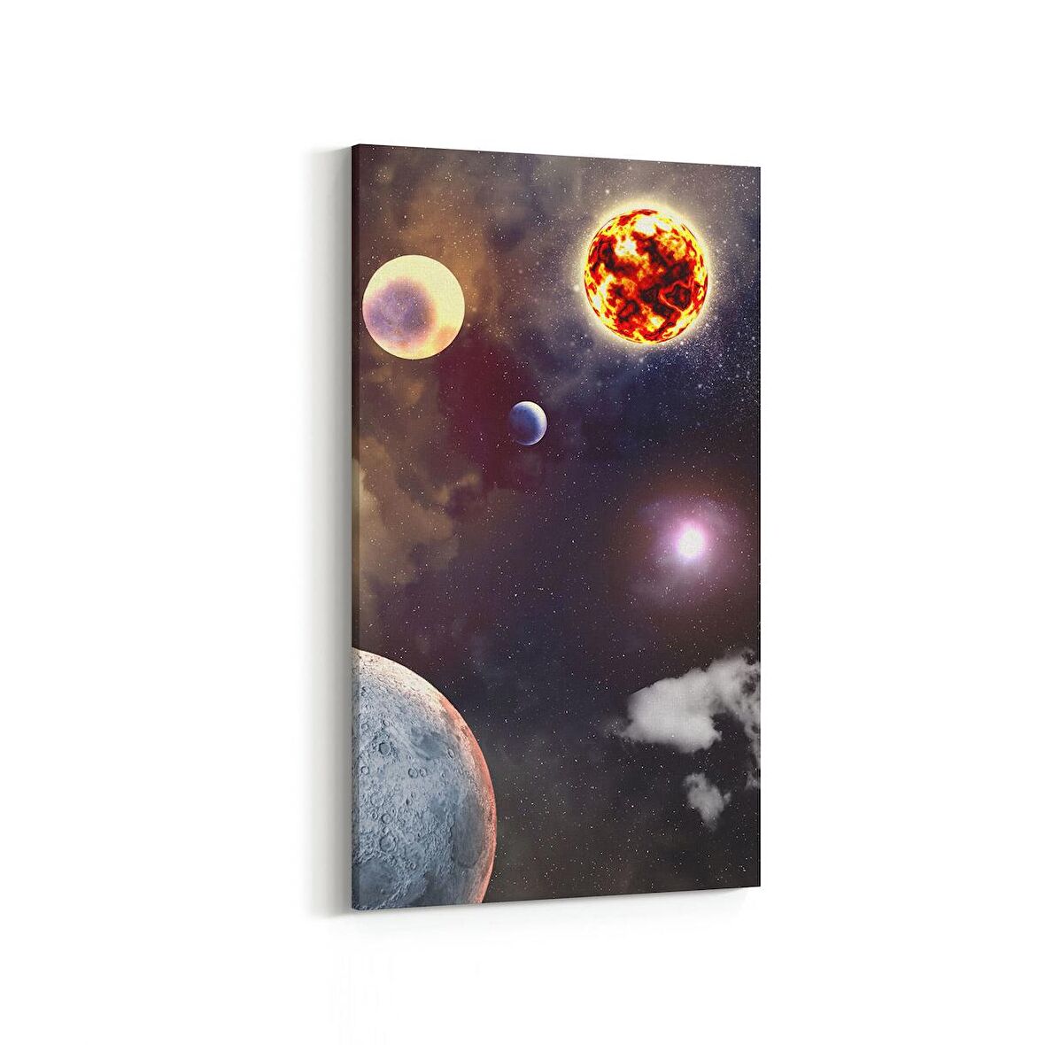 Olla 17619DD Uzay Görseli Dikey Dar Kanvas Tablo (Ölçü: 40X80)