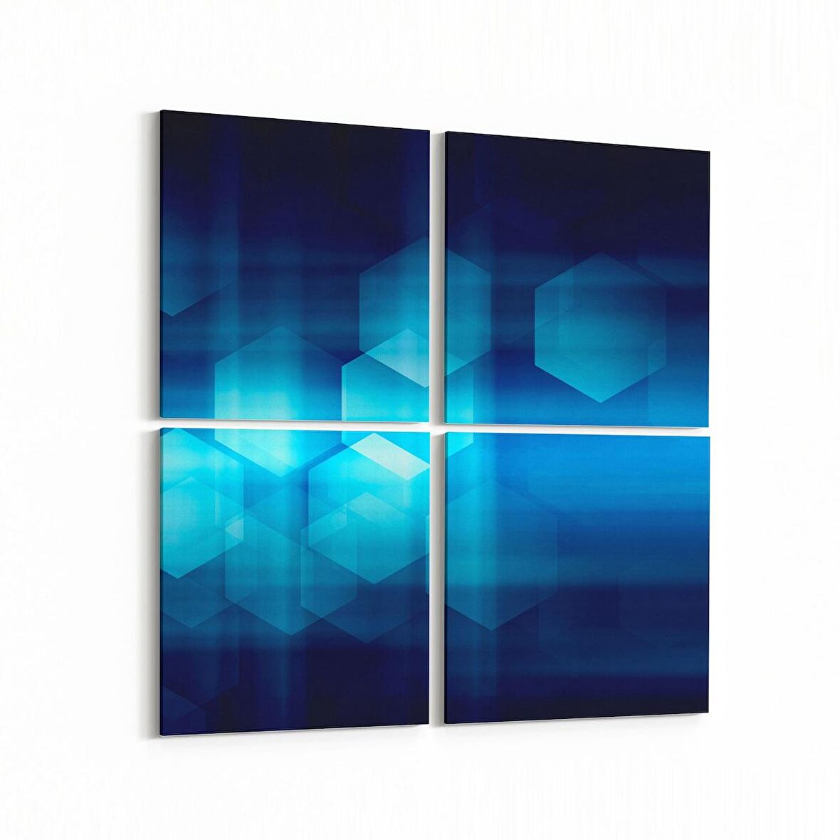 Olla 10352K4 Abstract Görsel Kare 4'lü Kanvas Tablo (Ölçü: 145X145)