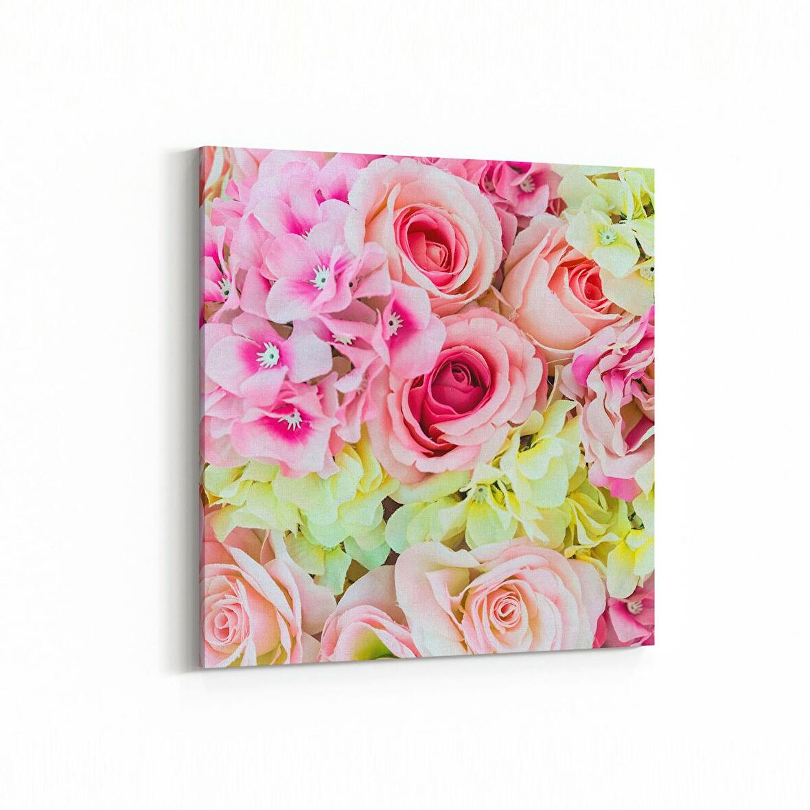 Olla 11607K Çiçek Görseli Kare Kanvas Tablo (Ölçü: 25X25)