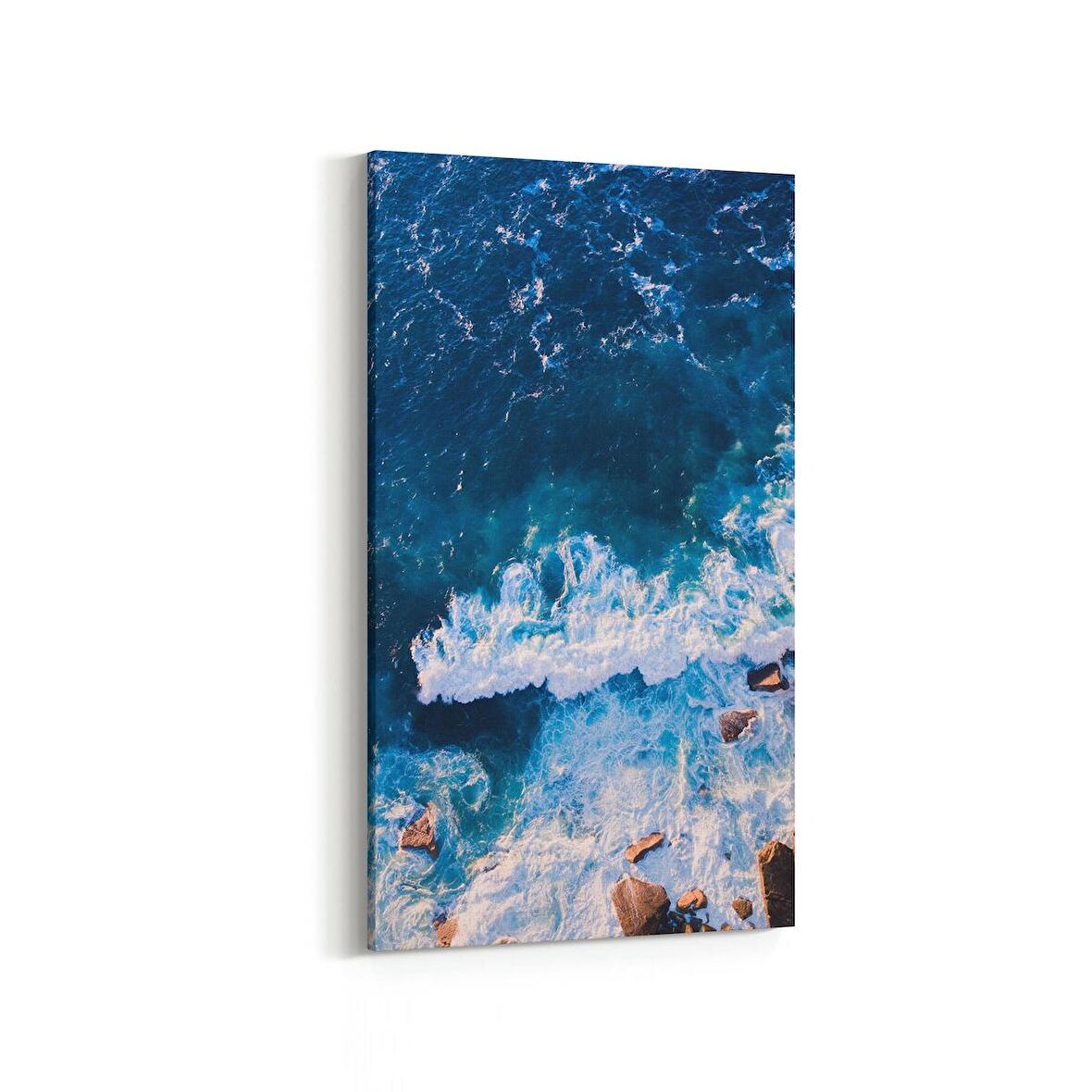 Olla 13013DD Deniz / Okyanus Görseli Dikey Dar Kanvas Tablo (Ölçü: 40X80)