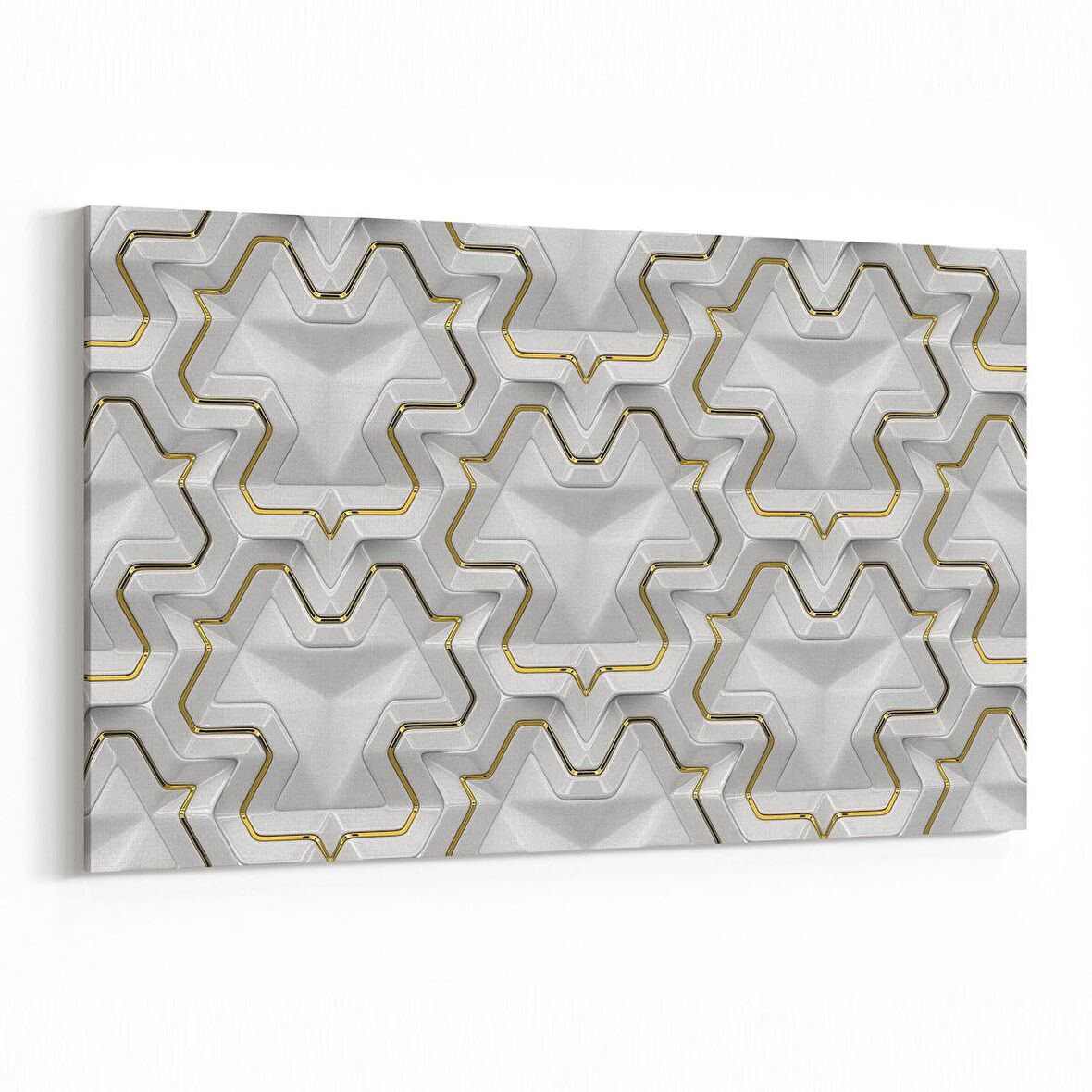 Olla 14951Y Geometrik Desen Görseli Yatay Kanvas Tablo (Ölçü: 150X100)