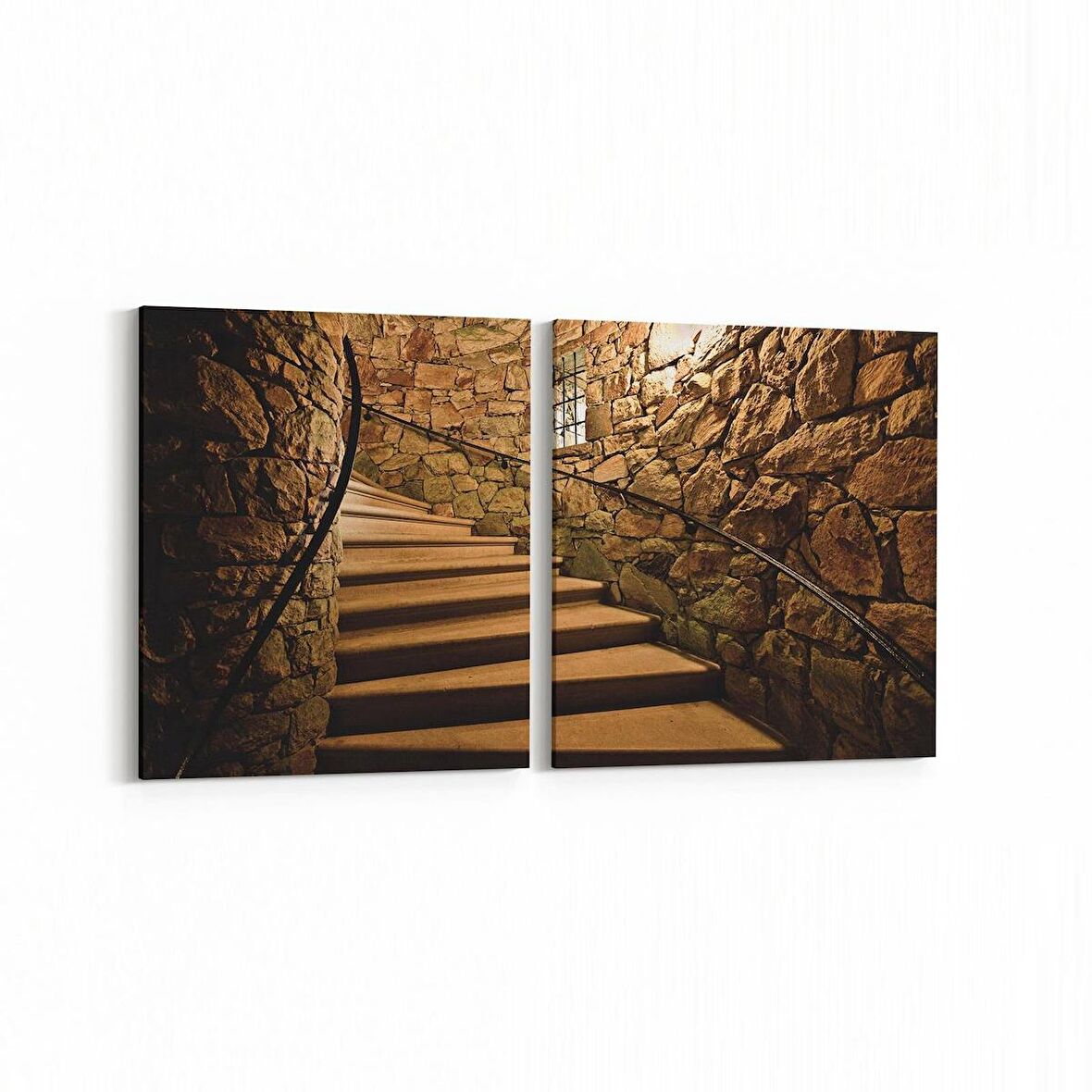 Olla 14171K2Y Doğa / Manzara Görseli Kare 2'li Yatay Kanvas Tablo (Ölçü: 85X40)