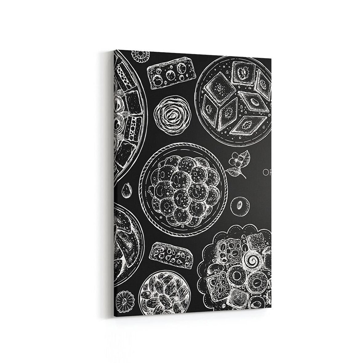 Olla 14964D Gıda Görseli Dikey Kanvas Tablo (Ölçü: 80X120)