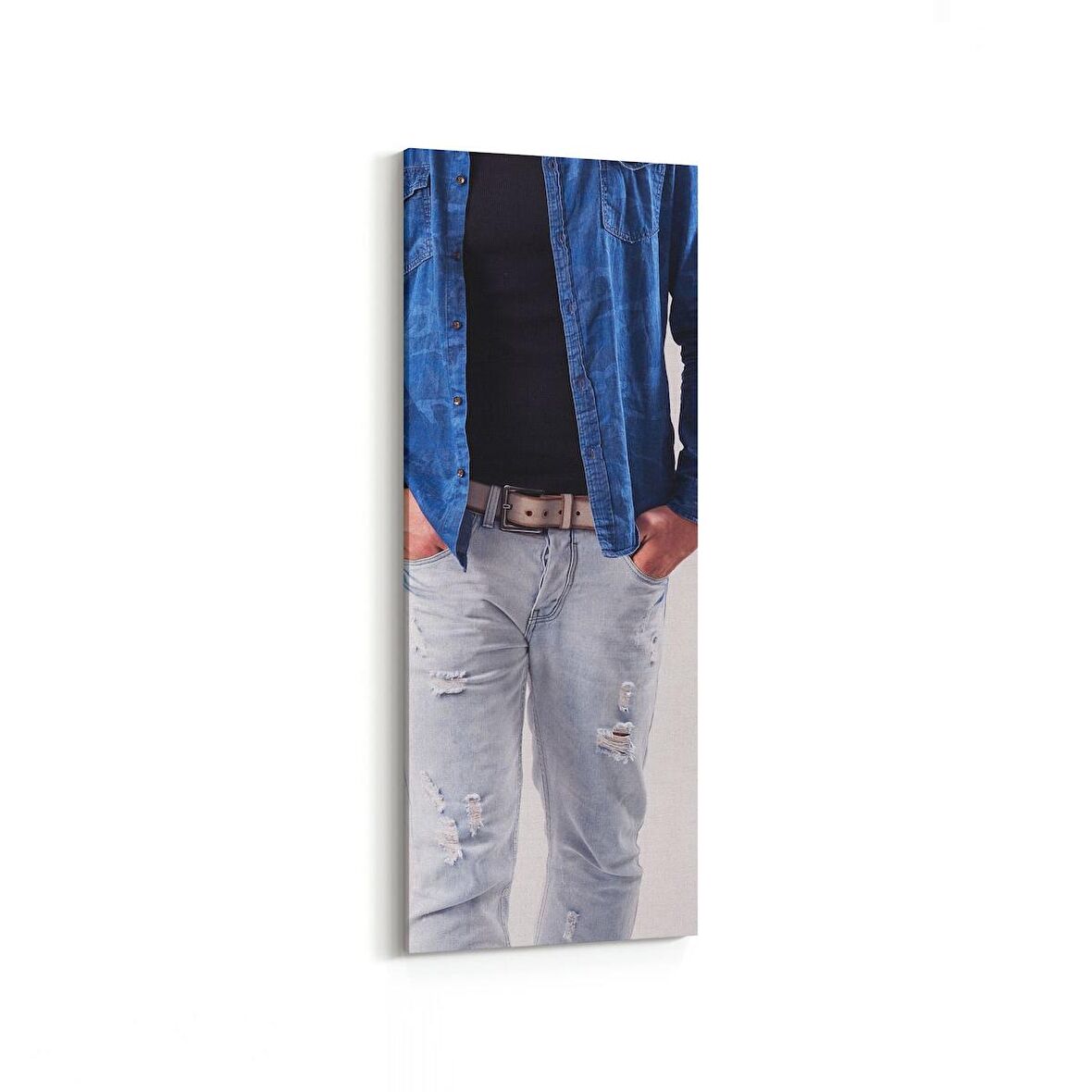 Olla 16843DI Model / Manken Görseli Dikey İnce Kanvas Tablo (Ölçü: 40X120)