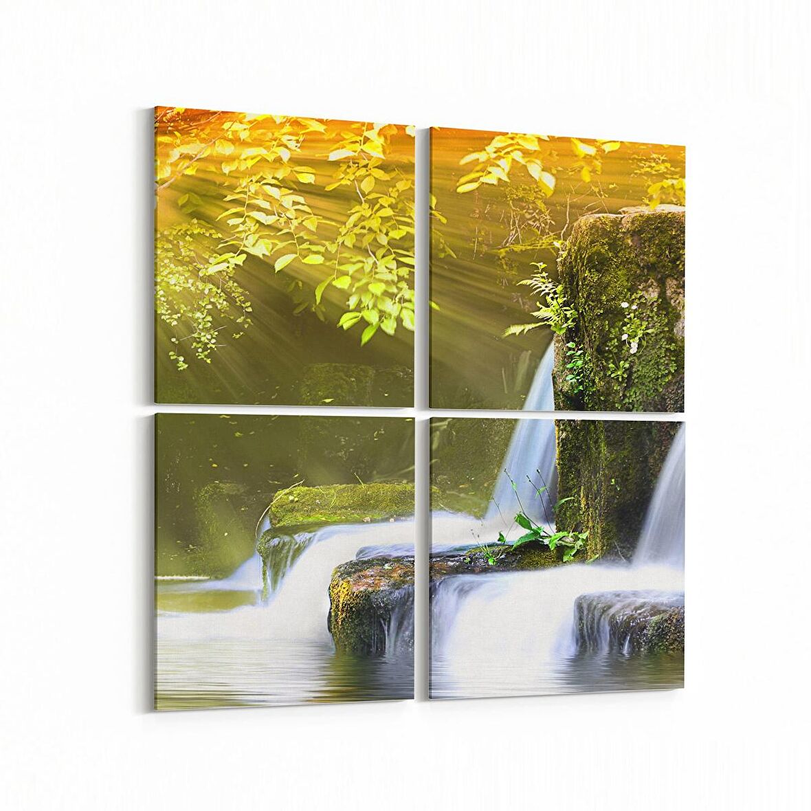 Olla 13503K4 Doğa / Manzara Görseli Kare 4'lü Kanvas Tablo (Ölçü: 145X145)