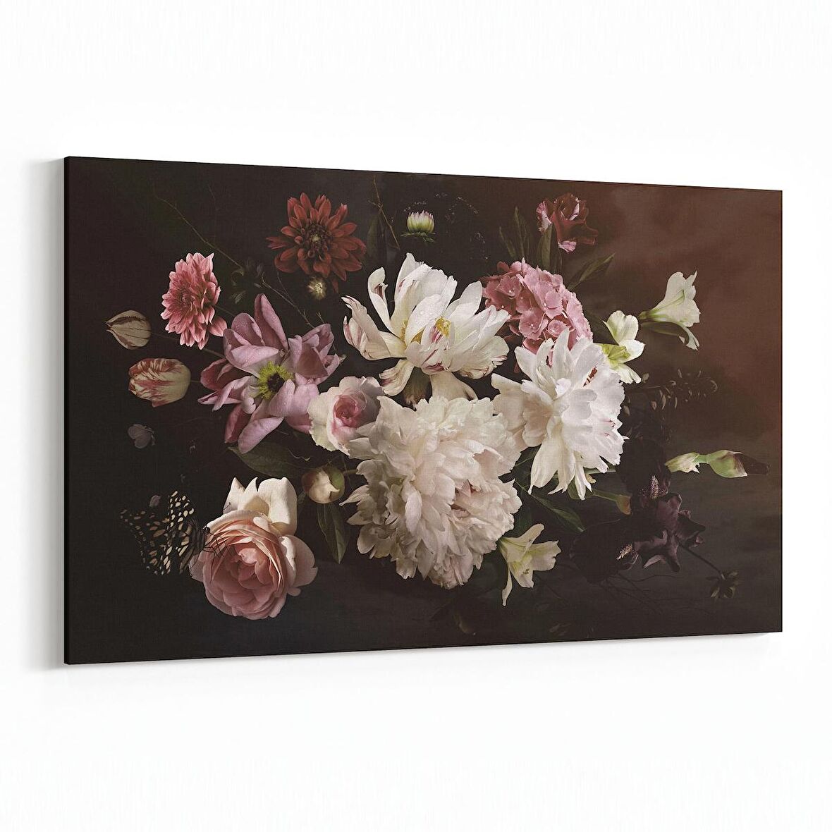 Olla 11764Y Çiçek Görseli Yatay Kanvas Tablo (Ölçü: 120X80)