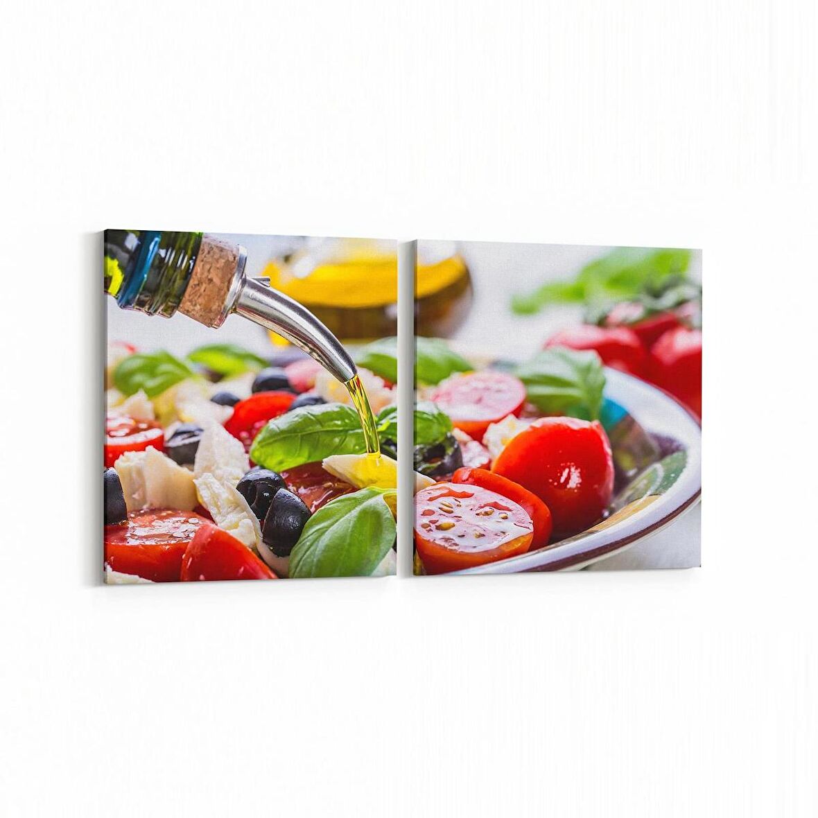 Olla 15149K2Y Gıda Görseli Kare 2'li Yatay Kanvas Tablo (Ölçü: 125X60)