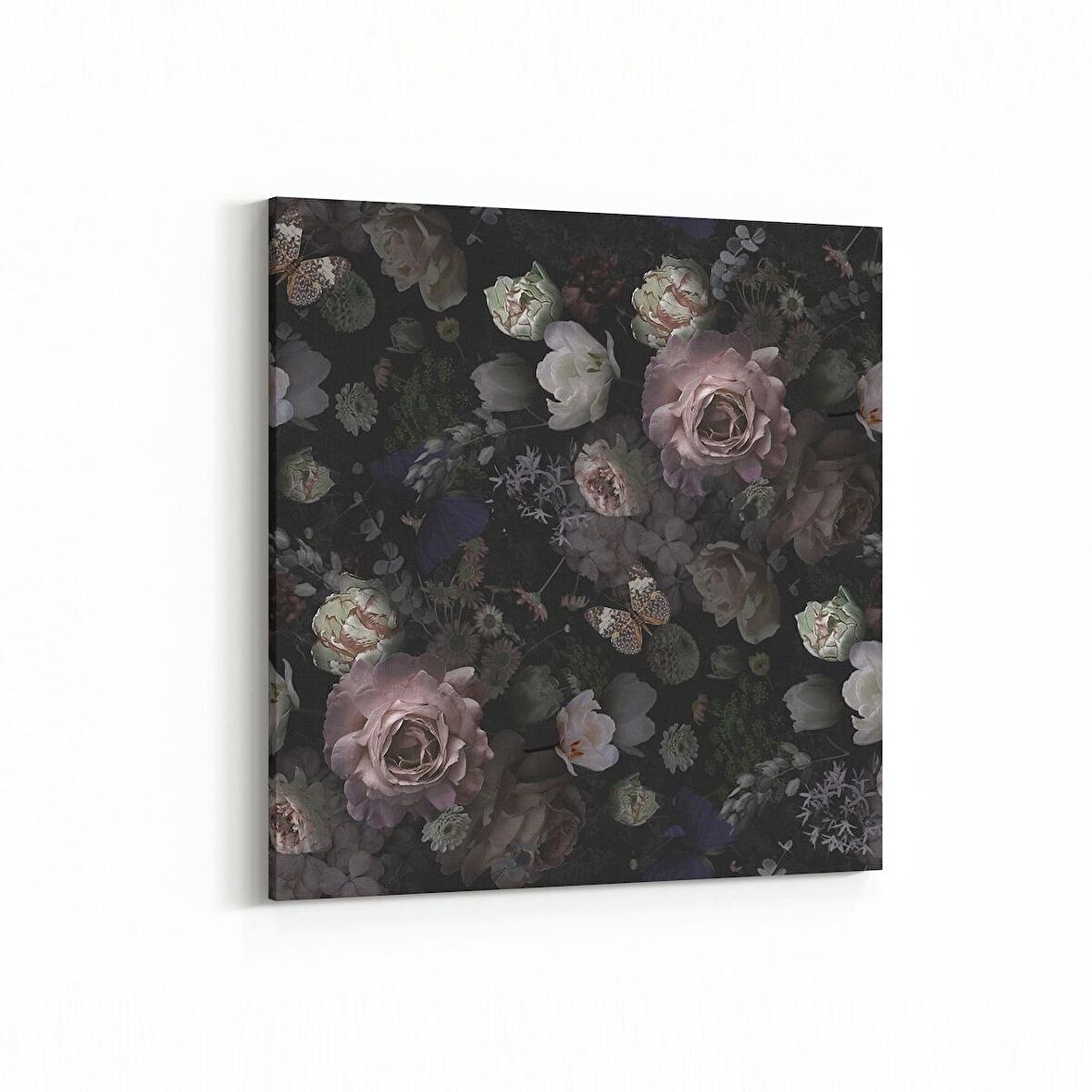 Olla 11775K Çiçek Görseli Kare Kanvas Tablo (Ölçü: 60X60)