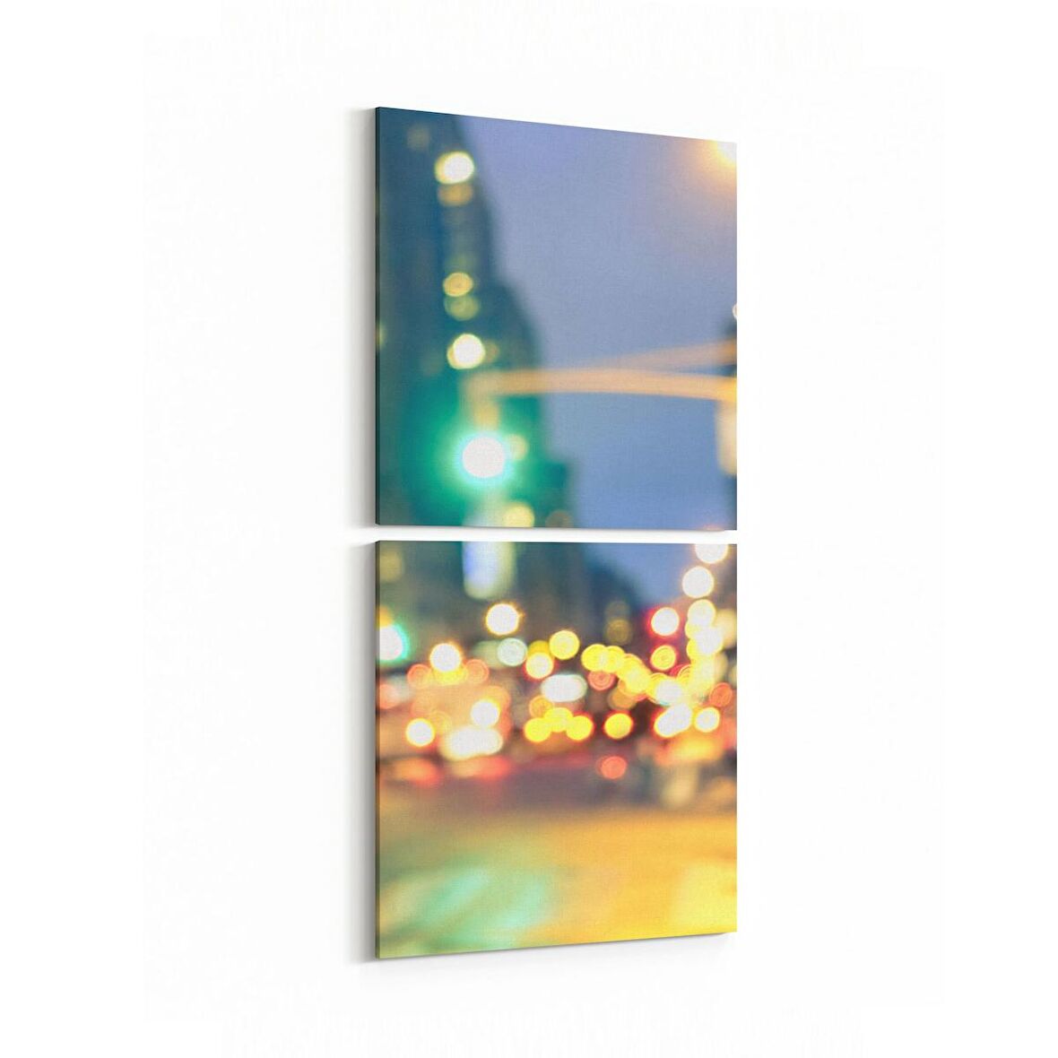 Olla 18457KD Yapı Görseli Kare 2'li Dikey Kanvas Tablo (Ölçü: 30X65)