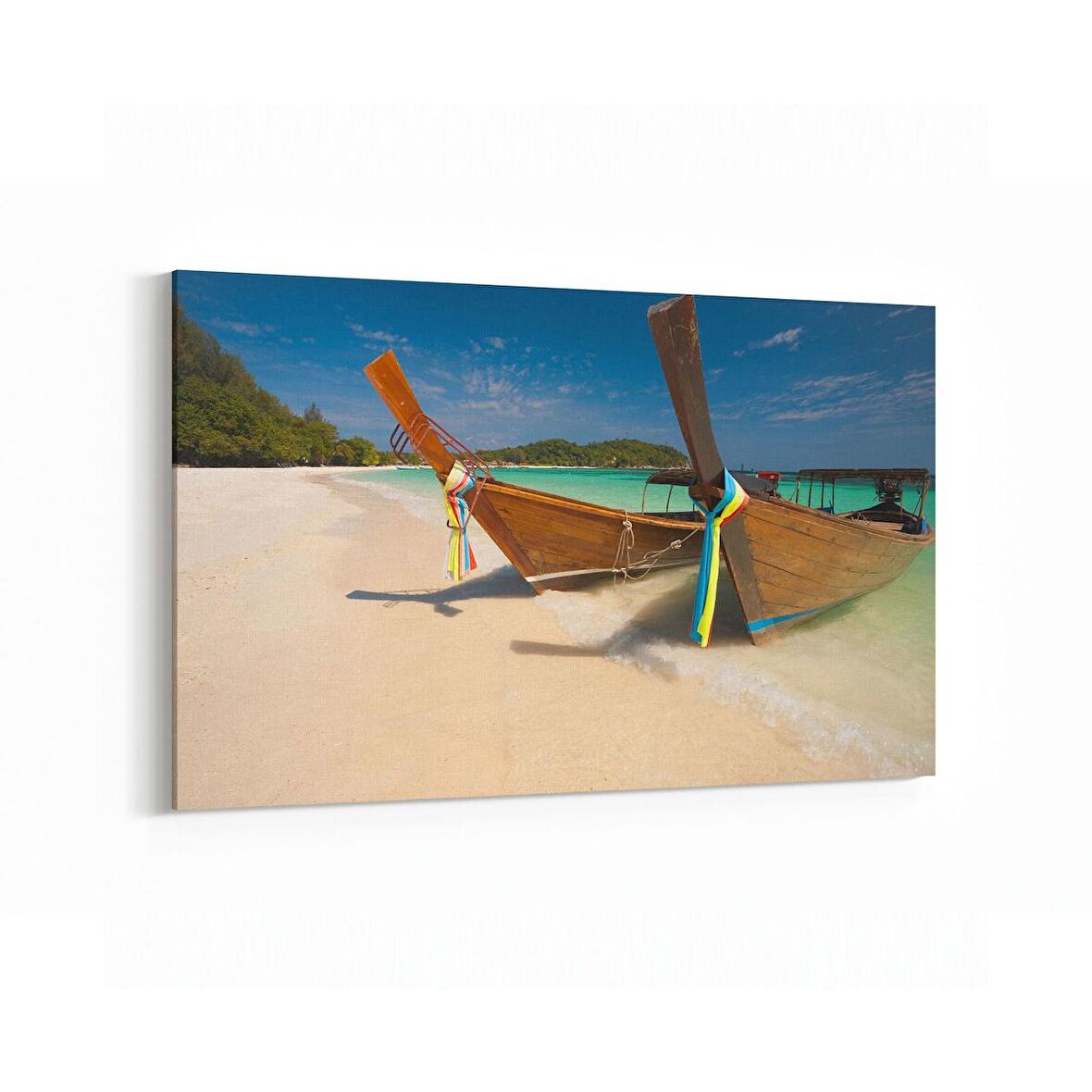 Olla 16610Y Kumsal / Sahil Görseli Yatay Kanvas Tablo (Ölçü: 90X60)