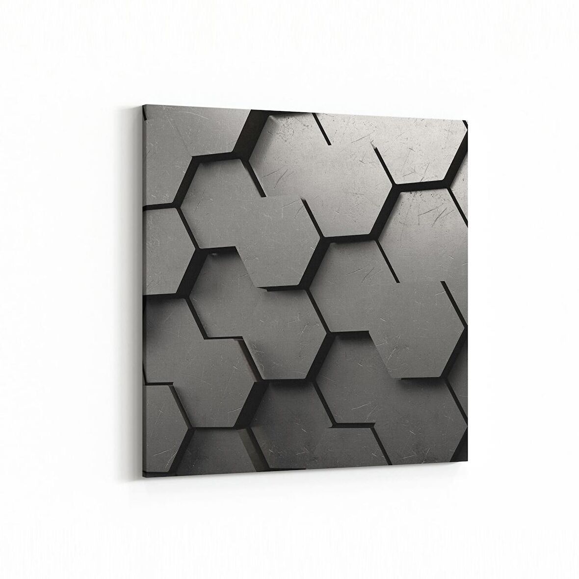 Olla 10026K Abstract 3 Boyut Görsel Kare Kanvas Tablo (Ölçü: 25X25)