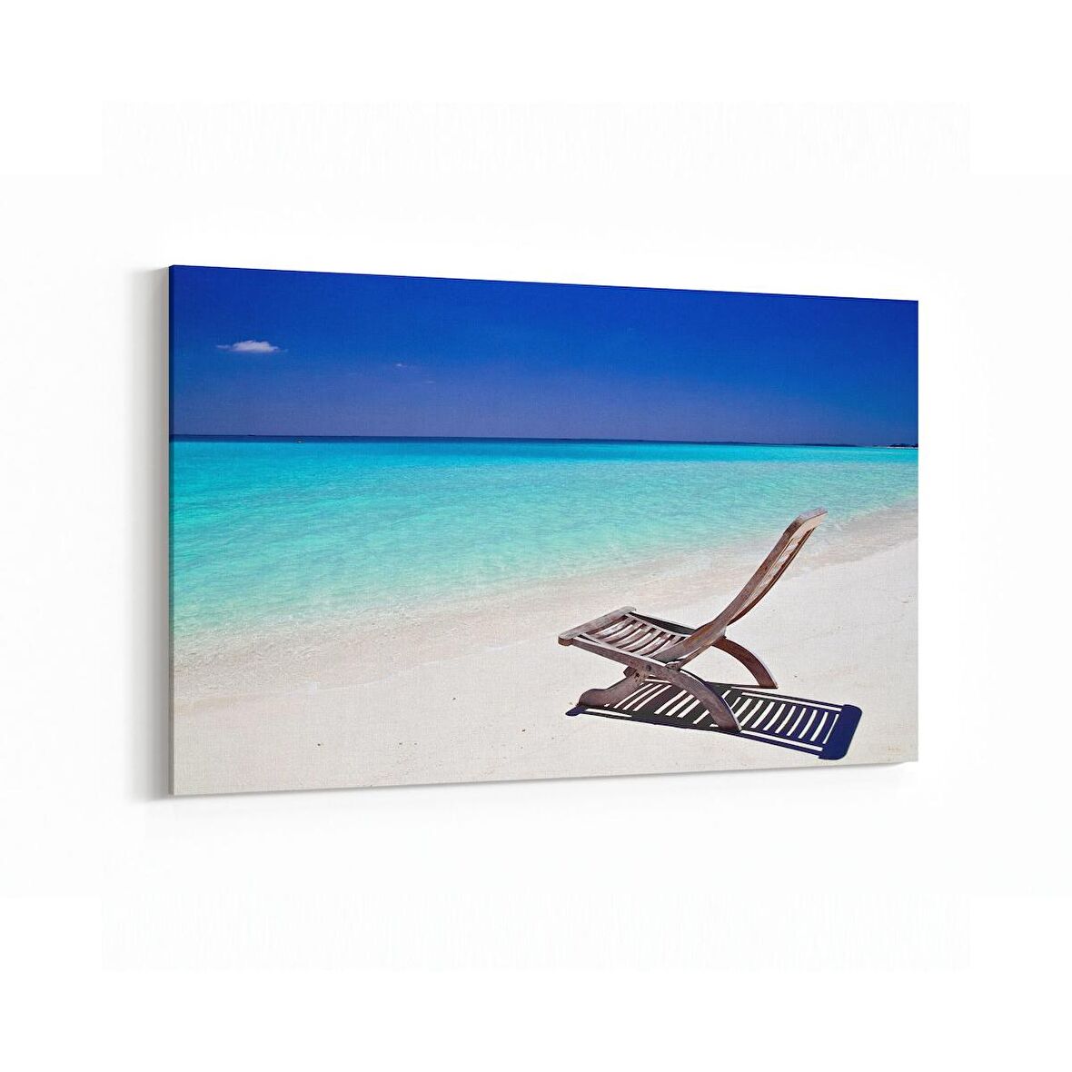 Olla 16409Y Kumsal / Sahil Görseli Yatay Kanvas Tablo (Ölçü: 70X50)