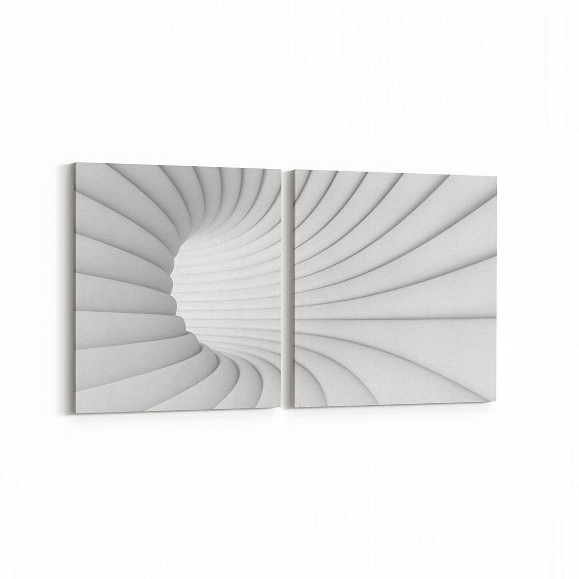 Olla 10272K2Y Abstract Girdap Görsel Kare 2'li Yatay Kanvas Tablo (Ölçü: 105X50)