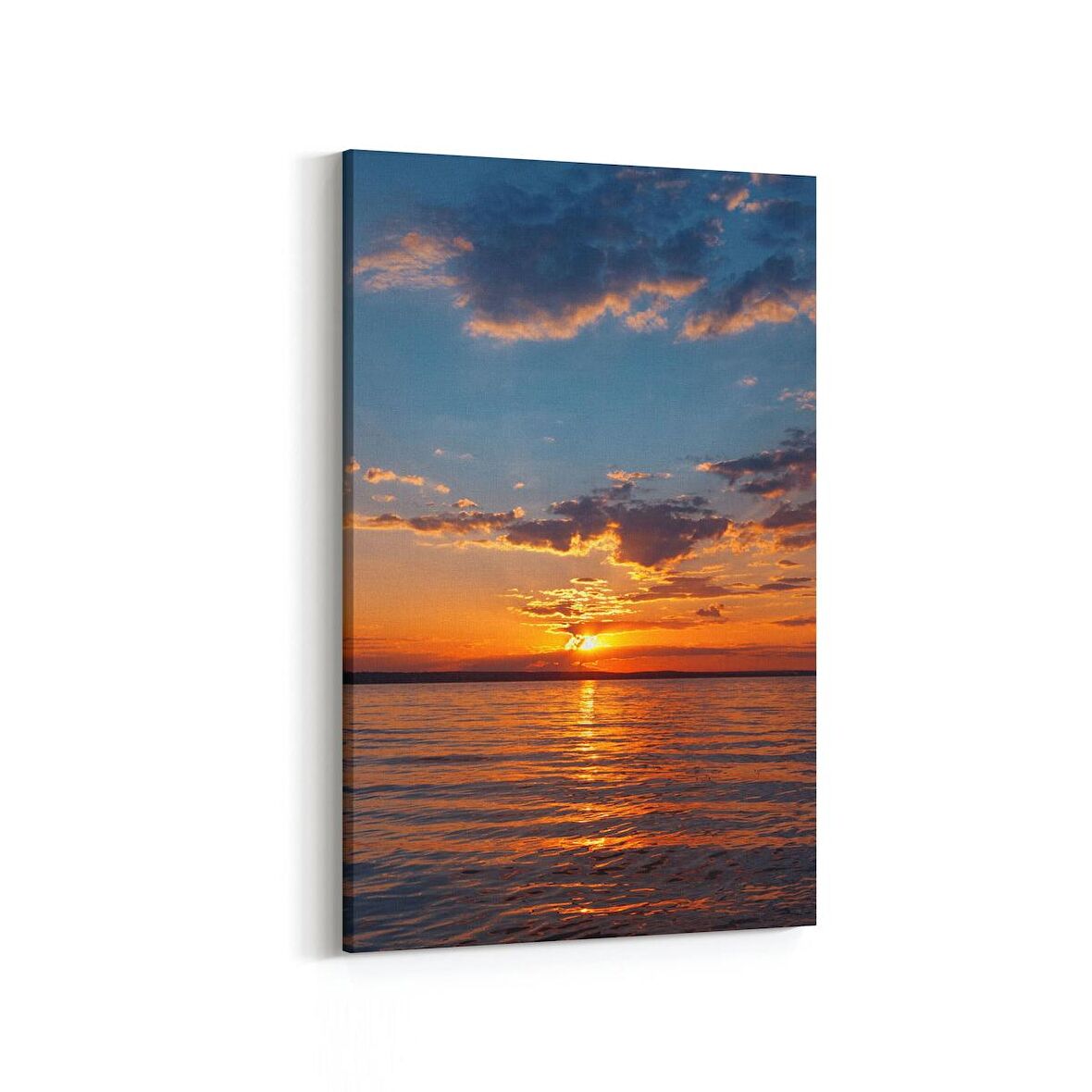 Olla 15908D Günbatımı Görseli Dikey Kanvas Tablo (Ölçü: 80X120)