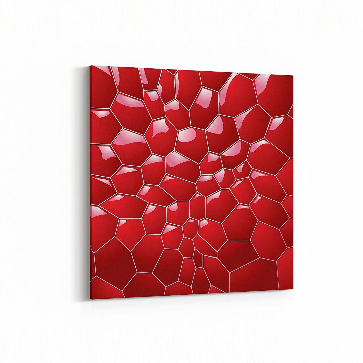 Olla 10042K Abstract 3 Boyut Görsel Kare Kanvas Tablo (Ölçü: 30X30)