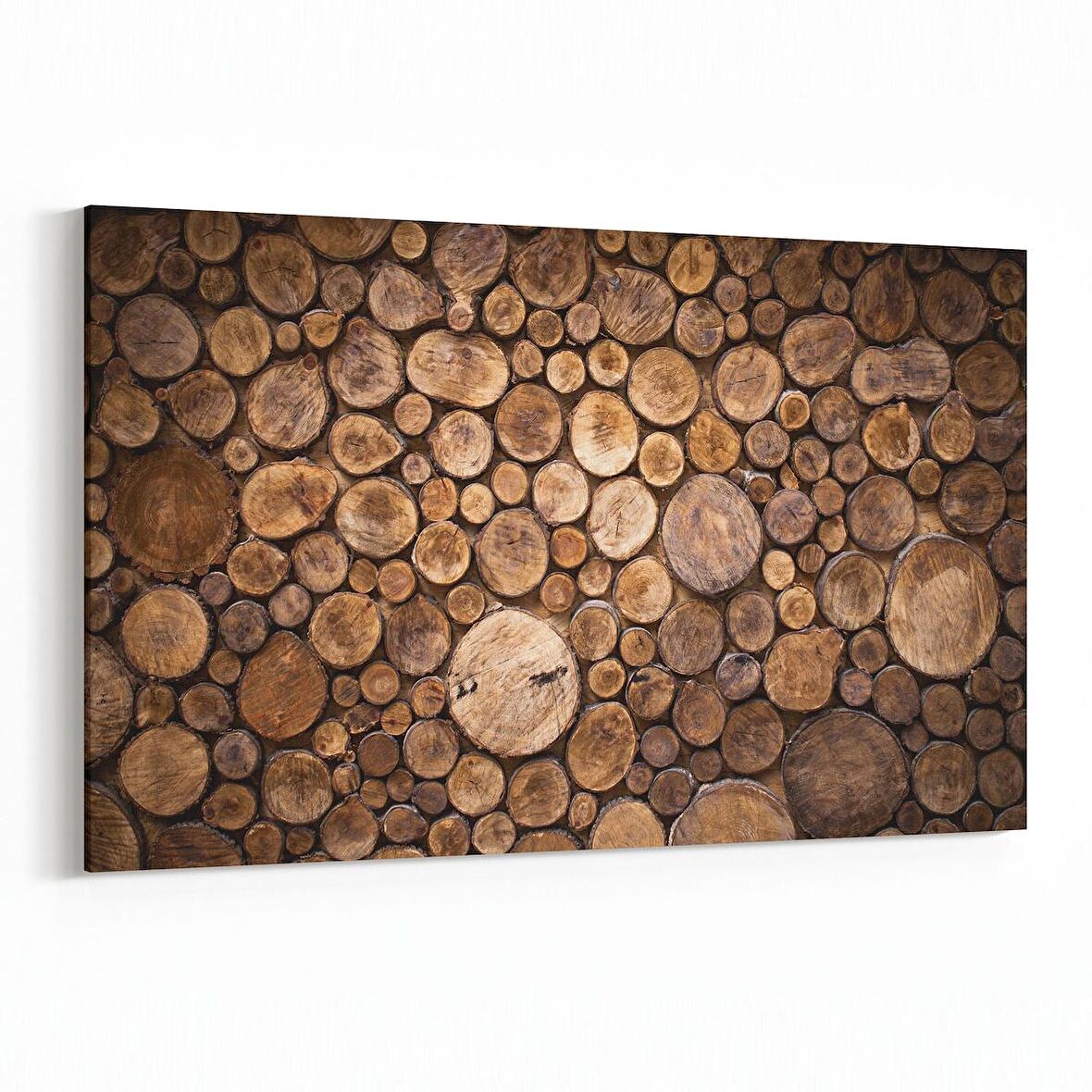 Olla 12044Y Ahşap Desen Görseli Yatay Kanvas Tablo (Ölçü: 150X100)