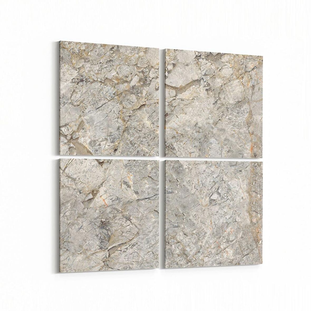 Olla 16693K4 Mermer Desen Görsel Kare 4'lü Kanvas Tablo (Ölçü: 145X145)