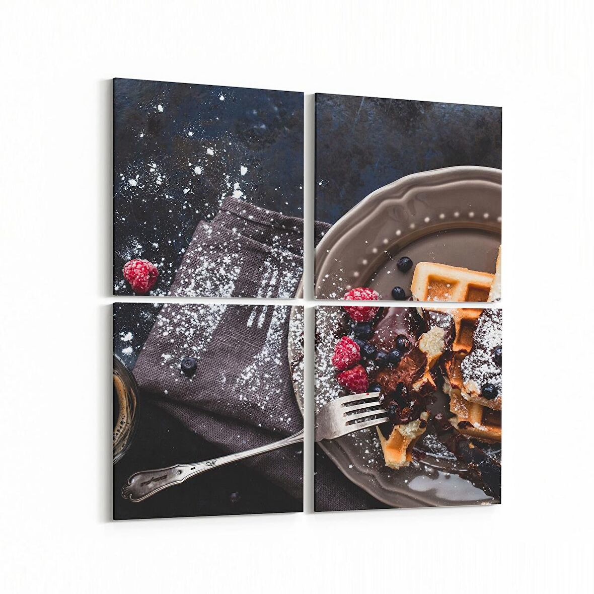 Olla 15246K4 Gıda Görseli Kare 4'lü Kanvas Tablo (Ölçü: 65X65)