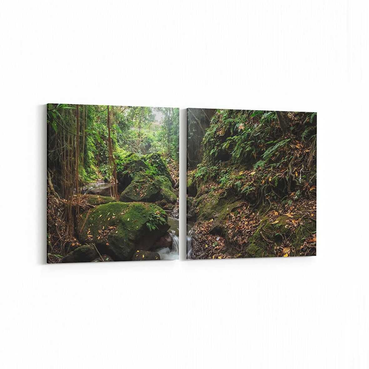 Olla 14089K2Y Doğa / Manzara Görseli Kare 2'li Yatay Kanvas Tablo (Ölçü: 145X70)