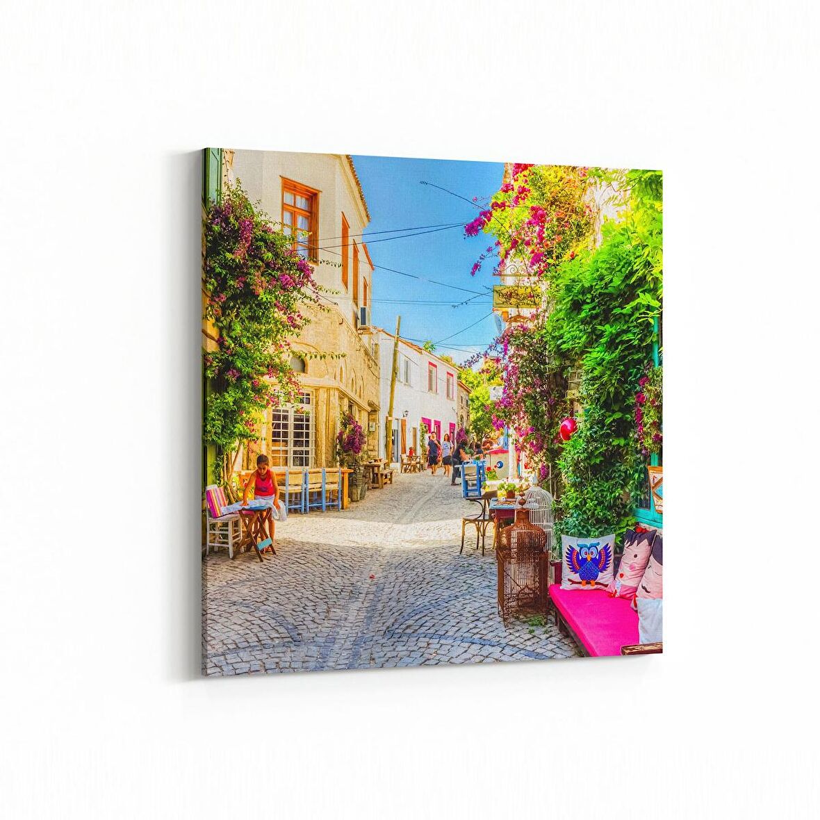 Olla 17953K Yapı Görseli Kare Kanvas Tablo (Ölçü: 25X25)