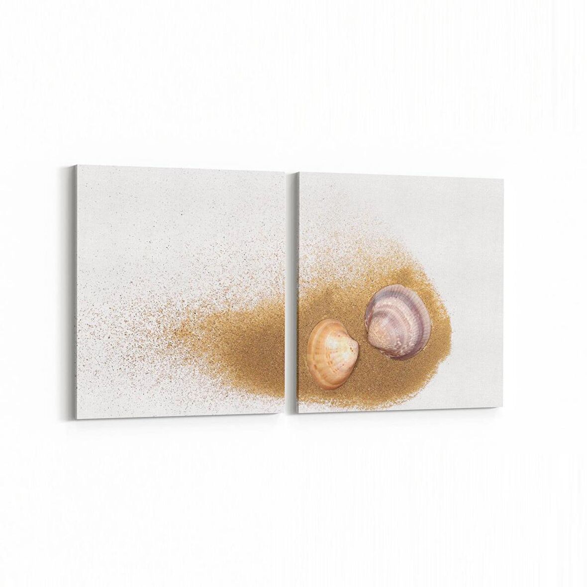 Olla 12873K2Y Deniz / Okyanus Görseli Kare 2'li Yatay Kanvas Tablo (Ölçü: 105X50)