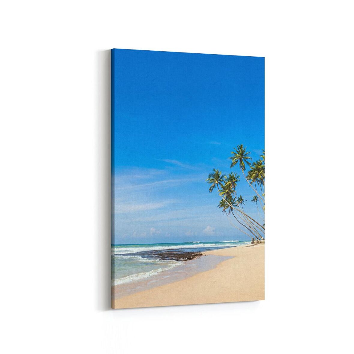 Olla 16536D Kumsal / Sahil Görseli Dikey Kanvas Tablo (Ölçü: 60X90)
